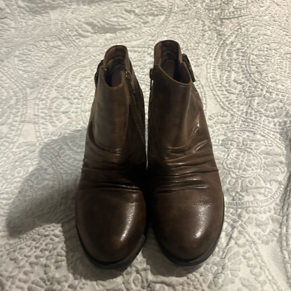 BareTraps Dark Brown Ankle Booties
